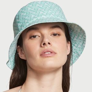 Victoria's  Secret Terry Bucket Hat Green Shell One Size NEW